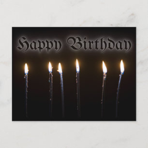 Black Candles Halloween Birthday Briefkaart