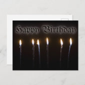 Black Candles Halloween Birthday Briefkaart (Voorkant / Achterkant)