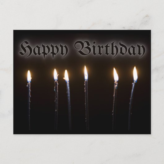 Black Candles Halloween Birthday Briefkaart (Voorkant)