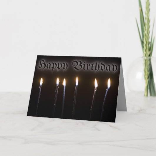 Black Candles Halloween Birthday Kaart (Voorkant)