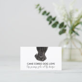 Black Cane Corso Dog Visitekaartje (Staand voorkant)