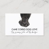 Black Cane Corso Dog Visitekaartje (Voorkant)