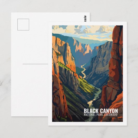Black Canyon National Park Colorado, Verenigde Sta Briefkaart (Voorkant / Achterkant)