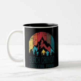 Black Canyon National Park Retro Distress Gift Tweekleurige Koffiemok
