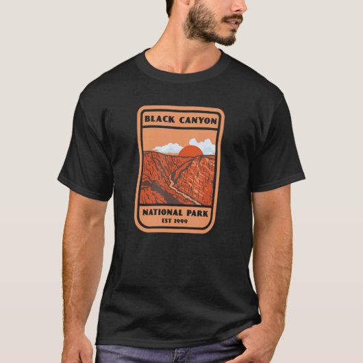 Black Canyon National Park Style Badge T-shirt (Voorkant)