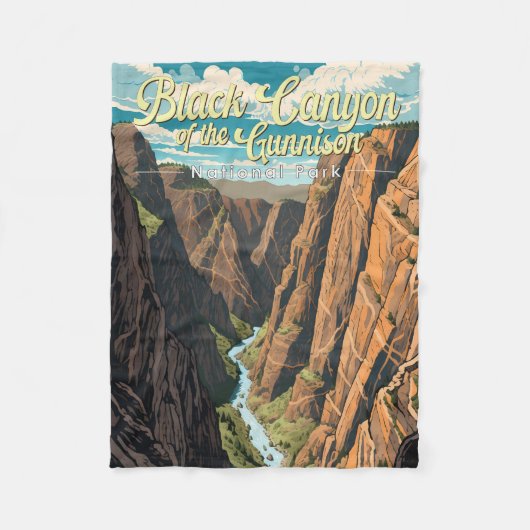Black Canyon of the Gunnison National Park Art Fleece Deken (Voorkant)