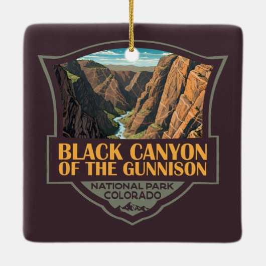 Black Canyon of the Gunnison National Park Art Keramisch Ornament (Achterkant)