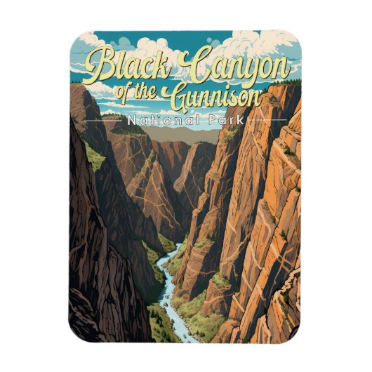 Black Canyon of the Gunnison National Park Art Magneet (Verticaal)