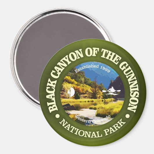 Black Canyon of the Gunnison (rd)2 Magneet (Voorkant / Achterkant)