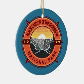 Black Canyon van de Gunnison National Park Compass Keramisch Ornament (Rechts)