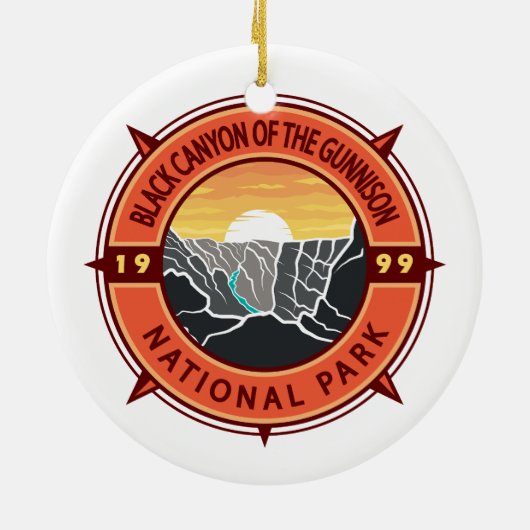 Black Canyon van de Gunnison National Park Compass Keramisch Ornament (Achterkant)