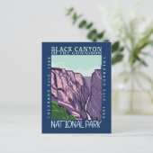 Black Canyon van de Gunnison National Park Retro Briefkaart (Staand voorkant)