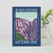 Black Canyon van de Gunnison National Park Retro Feestdagenkaart (Staand voorkant)