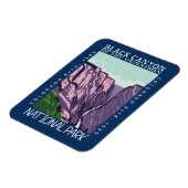 Black Canyon van de Gunnison National Park Retro Magneet (Linkerzijde)