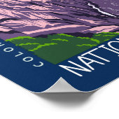 Black Canyon van de Gunnison National Park Retro Poster (Hoek)