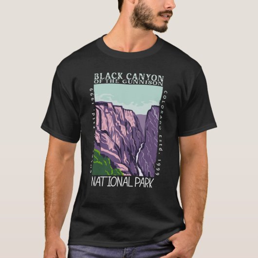 Black Canyon van de Gunnison National Park Retro T-shirt (Voorkant)