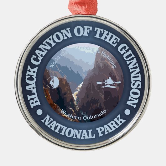 Black Canyon van de Gunnison NP (C) Metalen Ornament (Voorkant)