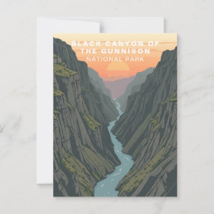 Black Canyon van de Gunnison Retro USA Briefkaart