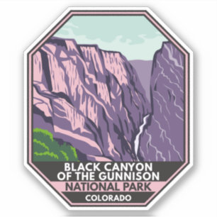 Black Canyon van de Vintage van het Gunnison Natio Sticker