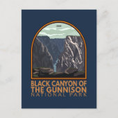 Black Canyon van het  Embleem van Gunnison Briefkaart (Voorkant)