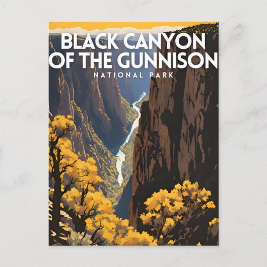 Black Canyon van het Gunnison National Park Briefkaart (Voorkant)
