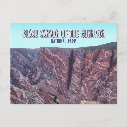 Black Canyon van het Gunnison National Park Briefkaart (Voorkant)