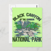 Black Canyon van het Gunnison National Park Briefkaart (Voorkant / Achterkant)