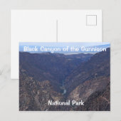 Black Canyon van het Gunnison National Park Briefkaart (Voorkant / Achterkant)