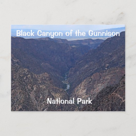 Black Canyon van het Gunnison National Park Briefkaart (Voorkant)