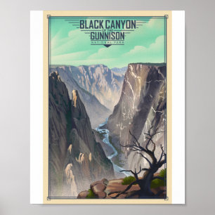 Black Canyon van het Gunnison National Park Litho Poster