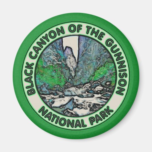 Black Canyon van het Gunnison National Park Magneet (Voorkant)