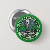 Black Canyon van het Gunnison National Park Ronde Button 5,7 Cm (Voorkant /achterkant)