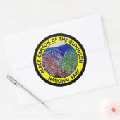 Black Canyon van het Gunnison National Park Ronde Sticker (Envelop)