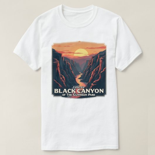 Black Canyon van het Gunnison National Park T-shirt (Design voorkant)