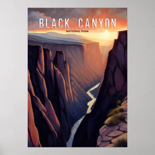 Black Canyon Watercolor Poster (Voorkant)