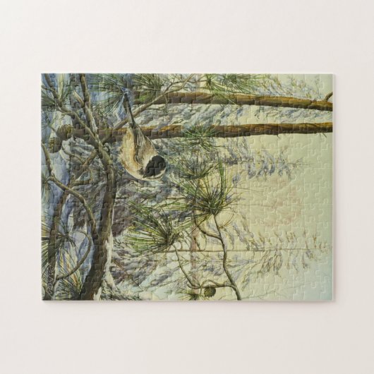 Black-capped Chickadee beroemd gemaakt door Charli Legpuzzel (Horizontaal)