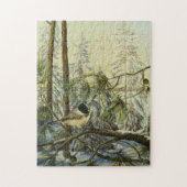 Black-capped Chickadee beroemd gemaakt door Charli Legpuzzel (Verticaal)