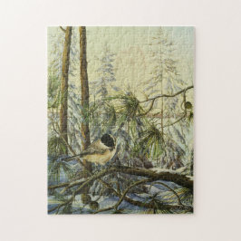 Black-capped Chickadee beroemd gemaakt door Charli Legpuzzel