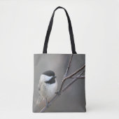 Black Capped Chickadee Foto Tote Bag (Voorkant)