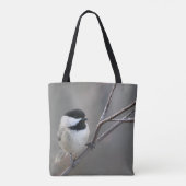 Black Capped Chickadee Foto Tote Bag (Achterkant)