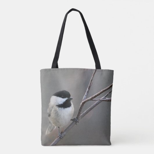 Black Capped Chickadee Foto Tote Bag (Achterkant)