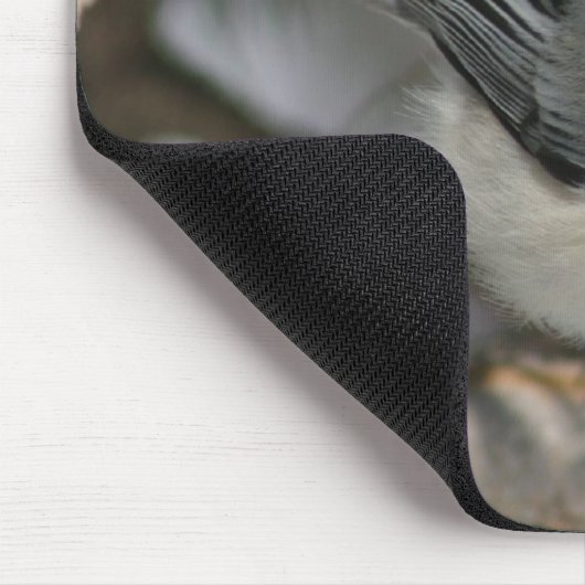 Black Capped Chickadee Mousepad Muismat (Hoek)