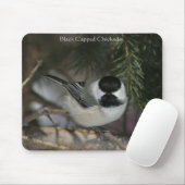 Black Capped Chickadee Mousepad Muismat (Met muis)
