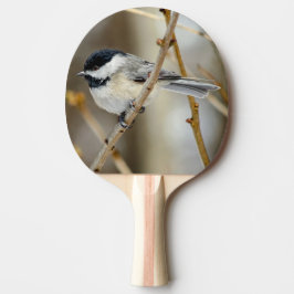 Black Capped Chickadee Ping Pong Paddle Tafeltennisbatje