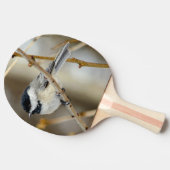 Black Capped Chickadee Ping Pong Paddle Tafeltennisbatje (Zijkant)
