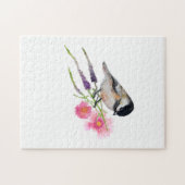Black Capped Sweet Chickadee Waterverf Artwork Legpuzzel (Horizontaal)