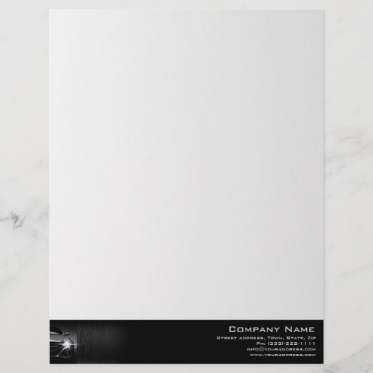 Black Car Automotive Company Border Kantoor Supply Custom Briefhoofd (Voorkant)