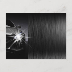 Black Car Automotive Company Metal Design Briefkaa Briefkaart