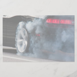 Black car burnout briefpapier