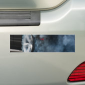 Black car burnout bumpersticker (Op auto)
